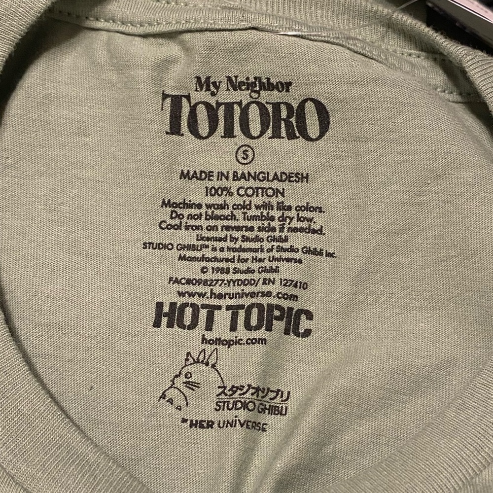 Studio Ghibli My Neighbor Totoro Stained Glass Boyfriend Fit T-Shirt [Juniors S] - Picture 6 of 6